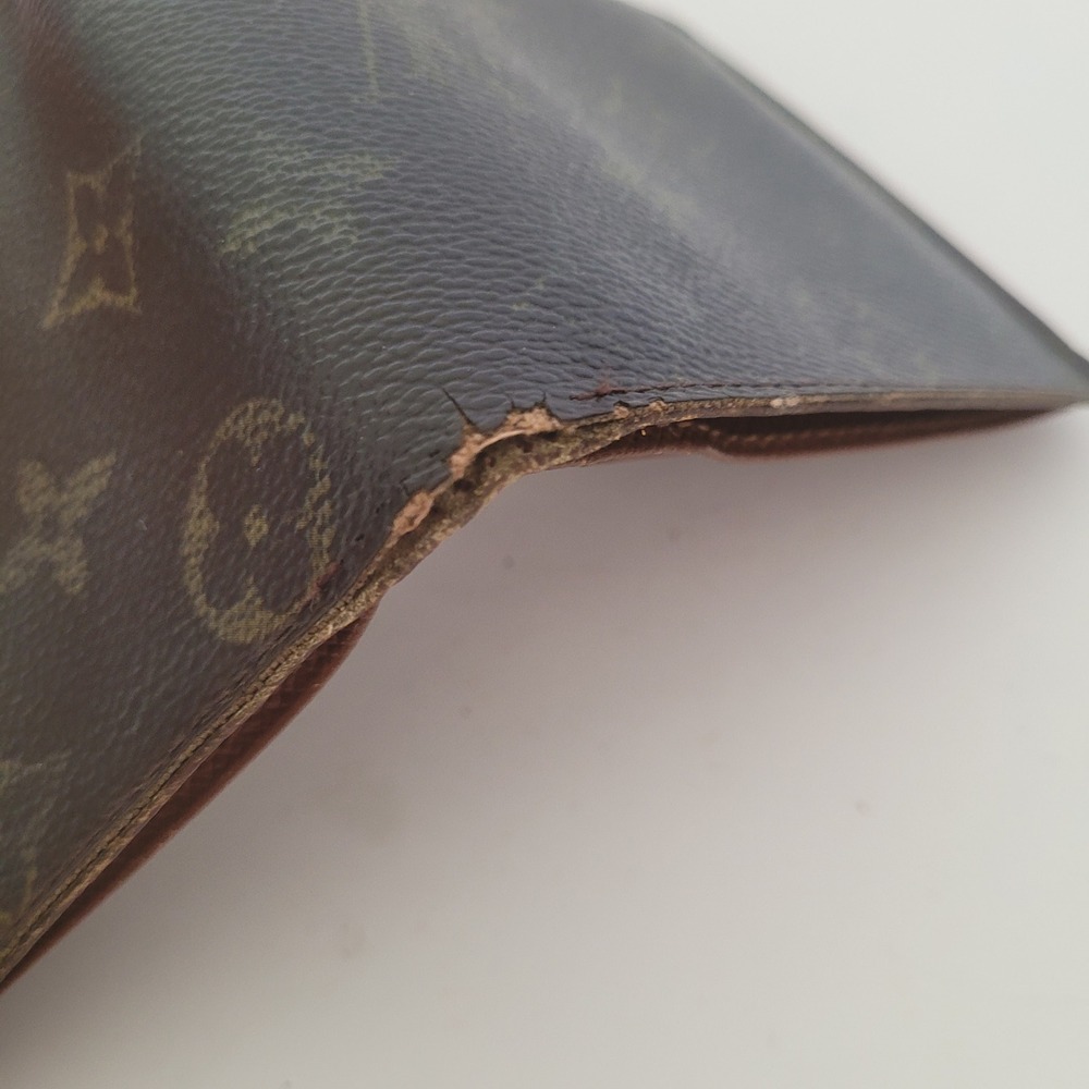 Louis Vuitton Monogram Bifold Wallet Brown Canvas Coin Pocket Made in France - Picture 9 of 12